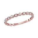 14kt Rose Gold Women's Round Diamond Stackable Band Ring 1-8 Cttw - FREE Shipping (US/CAN)-Rings And Bands-JadeMoghul Inc.
