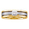 14kt Two-tone Gold Men's Princess Diamond Wedding Band Ring 1/6 Cttw - FREE Shipping (US/CAN)-Gold & Diamond Wedding Jewelry-8-JadeMoghul Inc.