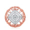 14kt Two-Tone Gold Women's Diamond Circle Pendant-Gold & Diamond Pendants & Necklaces-JadeMoghul Inc.