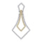 14kt Two-tone Gold Women's Round Diamond 2-tone Pendant 3-8 Cttw - FREE Shipping (US/CAN)-Gold & Diamond Pendants & Necklaces-JadeMoghul Inc.