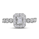 14kt Two-tone White Gold Women's Emerald Diamond Solitaire Bellina Bridal Wedding Engagement Ring 3/4 Cttw - FREE Shipping (US/CAN)-Gold & Diamond Engagement & Anniversary Rings-5.5-JadeMoghul Inc.