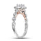 14kt Two-tone White Gold Women's Emerald Diamond Solitaire Bellina Bridal Wedding Engagement Ring 3/4 Cttw - FREE Shipping (US/CAN)-Gold & Diamond Engagement & Anniversary Rings-5.5-JadeMoghul Inc.