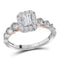 14kt Two-tone White Gold Women's Emerald Diamond Solitaire Bellina Bridal Wedding Engagement Ring 3/4 Cttw - FREE Shipping (US/CAN)-Gold & Diamond Engagement & Anniversary Rings-5.5-JadeMoghul Inc.