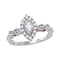 14kt Two-tone White Rose Gold Women's Marquise Diamond Solitaire Bellina Bridal Wedding Engagement Ring 3/4 Cttw - FREE Shipping (US/CAN)-Gold & Diamond Engagement & Anniversary Rings-5-JadeMoghul Inc.