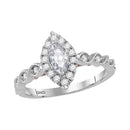 14kt Two-tone White Rose Gold Women's Marquise Diamond Solitaire Bridal Wedding Engagement Ring 3/4 Cttw - FREE Shipping (US/CAN)-Gold & Diamond Engagement & Anniversary Rings-5-JadeMoghul Inc.