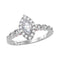 14kt Two-tone White Rose Gold Women's Marquise Diamond Solitaire Bridal Wedding Engagement Ring 3/4 Cttw - FREE Shipping (US/CAN)-Gold & Diamond Engagement & Anniversary Rings-5-JadeMoghul Inc.