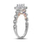 14kt Two-tone White Rose Gold Women's Oval Diamond Solitaire Bellina Bridal Wedding Engagement Ring 3/4 Cttw - FREE Shipping (US/CAN)-Gold & Diamond Engagement & Anniversary Rings-5-JadeMoghul Inc.
