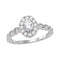 14kt Two-tone White Rose Gold Women's Oval Diamond Solitaire Bellina Bridal Wedding Engagement Ring 3/4 Cttw - FREE Shipping (US/CAN)-Gold & Diamond Engagement & Anniversary Rings-5-JadeMoghul Inc.