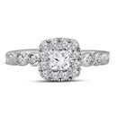 14kt Two-tone White Rose Gold Women's Princess Diamond Solitaire Bellina Bridal Wedding Engagement Ring 3/4 Cttw - FREE Shipping (US/CAN)-Wedding Jewelry-5-JadeMoghul Inc.