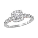 14kt Two-tone White Rose Gold Women's Princess Diamond Solitaire Bellina Bridal Wedding Engagement Ring 3/4 Cttw - FREE Shipping (US/CAN)-Wedding Jewelry-5-JadeMoghul Inc.