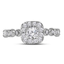 14kt Two-tone White Rose Gold Women's Round Diamond Solitaire Bellina Bridal Wedding Engagement Ring 3/4 Cttw - FREE Shipping (US/CAN)-Gold & Diamond Engagement & Anniversary Rings-5-JadeMoghul Inc.