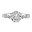 14kt Two-tone White Rose Gold Women's Round Diamond Solitaire Bellina Bridal Wedding Engagement Ring 3/4 Cttw - FREE Shipping (US/CAN)-Gold & Diamond Engagement & Anniversary Rings-5-JadeMoghul Inc.