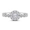 14kt Two-tone White Rose Gold Women's Round Diamond Solitaire Bellina Bridal Wedding Engagement Ring 3/4 Cttw - FREE Shipping (US/CAN)-Gold & Diamond Engagement & Anniversary Rings-5-JadeMoghul Inc.