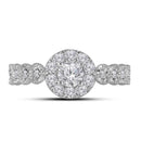 14kt Two-tone White Rose Gold Women's Round Diamond Solitaire Bellina Bridal Wedding Engagement Ring 3/4 Cttw - FREE Shipping (US/CAN)-Gold & Diamond Engagement & Anniversary Rings-5-JadeMoghul Inc.
