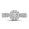 14kt Two-tone White Rose Gold Women's Round Diamond Solitaire Bellina Bridal Wedding Engagement Ring 3/4 Cttw - FREE Shipping (US/CAN)-Gold & Diamond Engagement & Anniversary Rings-5-JadeMoghul Inc.