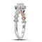 14kt Two-tone White Rose Gold Women's Round Diamond Solitaire Bellina Bridal Wedding Engagement Ring 3/4 Cttw - FREE Shipping (US/CAN)-Gold & Diamond Engagement & Anniversary Rings-5-JadeMoghul Inc.