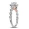 14kt Two-tone White Rose Gold Women's Round Diamond Solitaire Bellina Bridal Wedding Engagement Ring 3/4 Cttw - FREE Shipping (US/CAN)-Gold & Diamond Engagement & Anniversary Rings-5-JadeMoghul Inc.