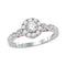14kt Two-tone White Rose Gold Women's Round Diamond Solitaire Bellina Bridal Wedding Engagement Ring 3/4 Cttw - FREE Shipping (US/CAN)-Gold & Diamond Engagement & Anniversary Rings-5-JadeMoghul Inc.