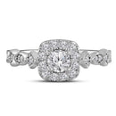 14kt Two-tone White Rose Gold Women's Round Diamond Solitaire Bellina Bridal Wedding Engagement Ring 3/4 Cttw - FREE Shipping (US/CAN)-Wedding Jewelry-5-JadeMoghul Inc.