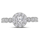 14kt Two-tone White Rose Gold Women's Round Diamond Solitaire Bellina Bridal Wedding Engagement Ring 3/4 Cttw - FREE Shipping (US/CAN)-Wedding Jewelry-5-JadeMoghul Inc.