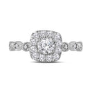 14kt Two-tone White Rose Gold Women's Round Diamond Solitaire Bellina Bridal Wedding Engagement Ring 3/4 Cttw - FREE Shipping (US/CAN)-Wedding Jewelry-5.5-JadeMoghul Inc.