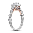 14kt Two-tone White Rose Gold Women's Round Diamond Solitaire Bellina Bridal Wedding Engagement Ring 3/4 Cttw - FREE Shipping (US/CAN)-Wedding Jewelry-6-JadeMoghul Inc.