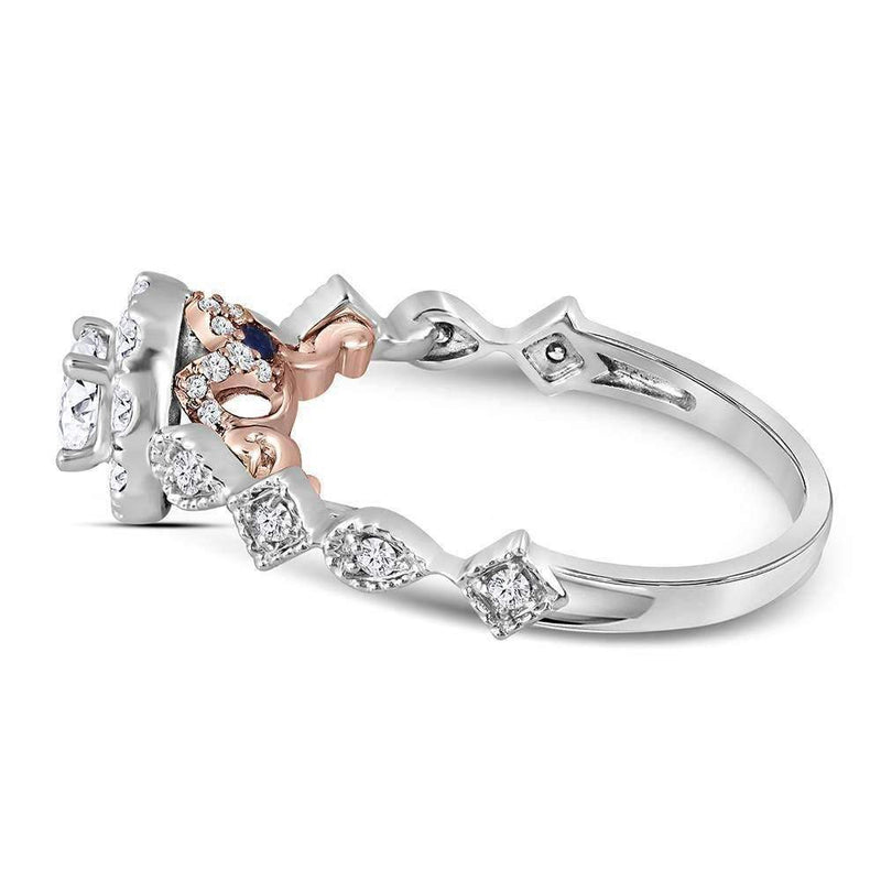 14kt Two-tone White Rose Gold Women's Round Diamond Solitaire Bellina Bridal Wedding Engagement Ring 3/4 Cttw - FREE Shipping (US/CAN)-Wedding Jewelry-6-JadeMoghul Inc.