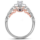 14kt Two-tone White Rose Gold Women's Round Diamond Solitaire Bellina Bridal Wedding Engagement Ring 3/4 Cttw - FREE Shipping (US/CAN)-Wedding Jewelry-6.5-JadeMoghul Inc.