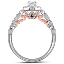 14kt Two-tone White Rose Gold Women's Round Diamond Solitaire Bellina Bridal Wedding Engagement Ring 3/4 Cttw - FREE Shipping (US/CAN)-Wedding Jewelry-6.5-JadeMoghul Inc.