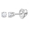 14kt White Gold Girls Infant Round Diamond Solitaire Stud Earrings 1-20 Cttw - FREE Shipping (US/CAN)-Gold & Diamond Earrings-JadeMoghul Inc.