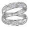 14kt White Gold His & Hers Round Diamond Matching Wedding Band Set 1-4 Cttw - FREE Shipping (US/CAN)-Gold & Diamond Trio Sets-JadeMoghul Inc.