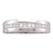 14kt White Gold Mens Princess Channel-set Diamond Single Row Wedding Band 1/2 Cttw - FREE Shipping (US/CAN)-Gold & Diamond Wedding Jewelry-10-JadeMoghul Inc.