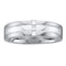 14kt White Gold Men's Princess Channel-set Diamond Single Row Wedding Band Ring 1/6 Cttw - FREE Shipping (US/CAN)-Gold & Diamond Wedding Jewelry-8-JadeMoghul Inc.