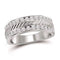 14kt White Gold Men's Round Channel-set Diamond Double Row Grecco Wedding Band Ring 1.00 Cttw - FREE Shipping (US/CAN)-Gold & Diamond Wedding Jewelry-JadeMoghul Inc.