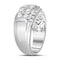 14kt White Gold Men's Round Channel-set Diamond Striped Wedding Band Ring 2.00 Cttw - FREE Shipping (US/CAN)-Gold & Diamond Wedding Jewelry-8-JadeMoghul Inc.