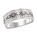 14kt White Gold Men's Round Channel-set Diamond Wedding Band Ring 1/2 Cttw - FREE Shipping (US/CAN)-Wedding Jewelry-11-JadeMoghul Inc.