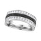 14kt White Gold Men's Round Diamond Double Row Wedding Band 1.00 Cttw - FREE Shipping (US/CAN)-Gold & Diamond Wedding Jewelry-8.5-JadeMoghul Inc.