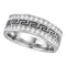 14kt White Gold Men's Round Diamond Grecco Wedding Band Ring 1/4 Cttw - FREE Shipping (US/CAN)-Gold & Diamond Wedding Jewelry-8-JadeMoghul Inc.