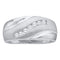 14kt White Gold Men's Round Diamond Single Row Brushed Wedding Band Ring 1/4 Cttw - FREE Shipping (US/CAN)-Gold & Diamond Wedding Jewelry-8-JadeMoghul Inc.