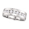 14kt White Gold Men's Round Diamond Wedding Anniversary Band Ring 1.00 Cttw - FREE Shipping (US/CAN)-Gold & Diamond Wedding Jewelry-8-JadeMoghul Inc.