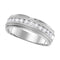 14kt White Gold Men's Round Diamond Wedding Band Ring 1.00 Cttw - FREE Shipping (US/CAN)-Gold & Diamond Wedding Jewelry-11-JadeMoghul Inc.