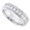 14kt White Gold Men's Round Diamond Wedding Band Ring 1/4 Cttw - FREE Shipping (US/CAN)-Gold & Diamond Wedding Jewelry-9-JadeMoghul Inc.