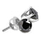 14kt White Gold Unisex Round Black Color Enhanced Diamond Solitaire Earrings 1-4 Cttw - FREE Shipping (USA/CAN)-Gold & Diamond Earrings-JadeMoghul Inc.