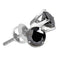 14kt White Gold Unisex Round Black Color Enhanced Diamond Solitaire Stud Earrings 1.00 Cttw - FREE Shipping (USA/CAN)-Gold & Diamond Earrings-JadeMoghul Inc.