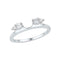 14kt White Gold Women's Baguette Diamond Ring Guard Wrap Solitaire Enhancer 1/5 Cttw - FREE Shipping (US/CAN)-Gold & Diamond Wedding Jewelry-5-JadeMoghul Inc.