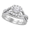 14kt White Gold Women's Diamond Princess EGL Certified Bridal Wedding Engagement Ring Band Set-Gold & Diamond Wedding Ring Sets-5-JadeMoghul Inc.