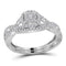 14kt White Gold Women's Diamond Round Bridal Wedding Engagement Ring Band Set 1/2 Cttw - FREE Shipping (US/CAN)-Gold & Diamond Wedding Ring Sets-5-JadeMoghul Inc.