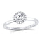 14kt White Gold Women's Diamond Solitaire Bridal or Engagement Ring 7/8 Cttw-Gold & Diamond Wedding Jewelry-JadeMoghul Inc.