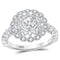 14kt White Gold Women's Diamond Solitaire Milgrain Bridal or Engagement Ring 1/2 Cttw-Gold & Diamond Wedding Jewelry-JadeMoghul Inc.