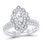 14kt White Gold Women's Marquise Diamond Bridal or Engagement Ring Band Set 1-1/3 Cttw-Gold & Diamond Wedding Jewelry-JadeMoghul Inc.